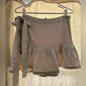 EMMIE ROSE Ruffle Wrap Mini Skirt